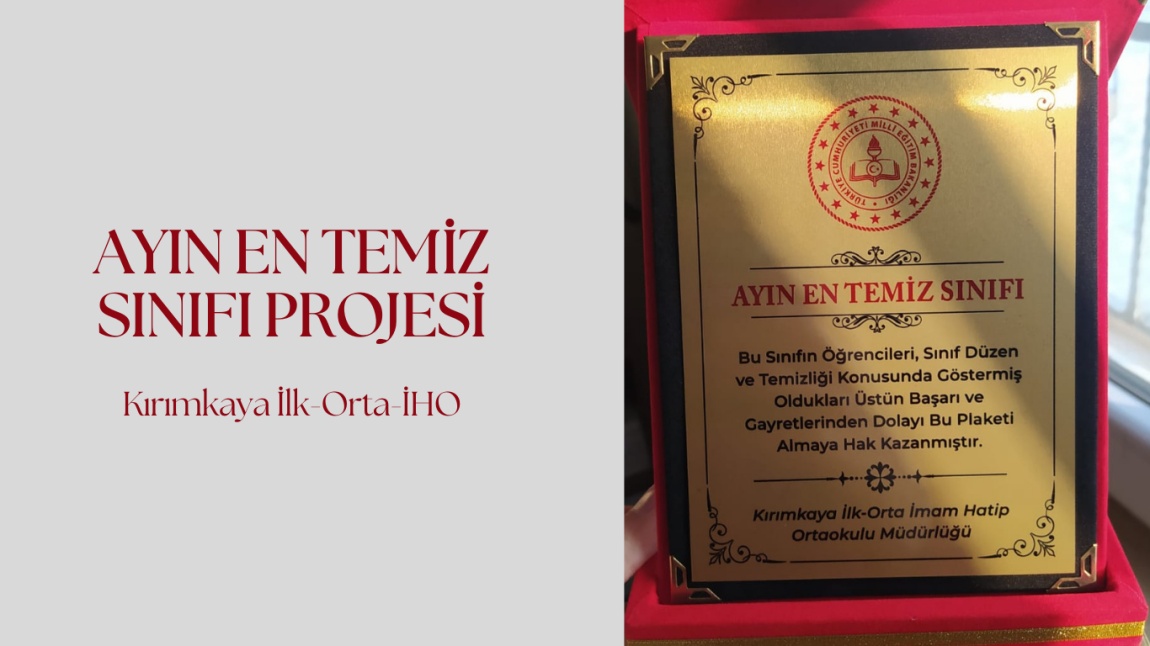 AYIN EN TEMİZ SINIFI PROJESİ